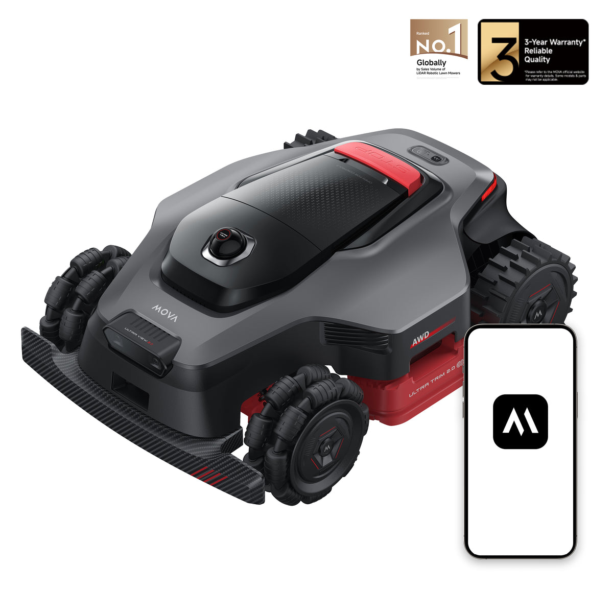 MOVA Lidax Ultra 2000 AWD Robotic Lawn Mower | 0.5 Acre