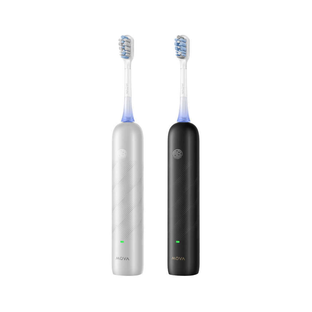 mova fresh pro electric toothbrush white and black