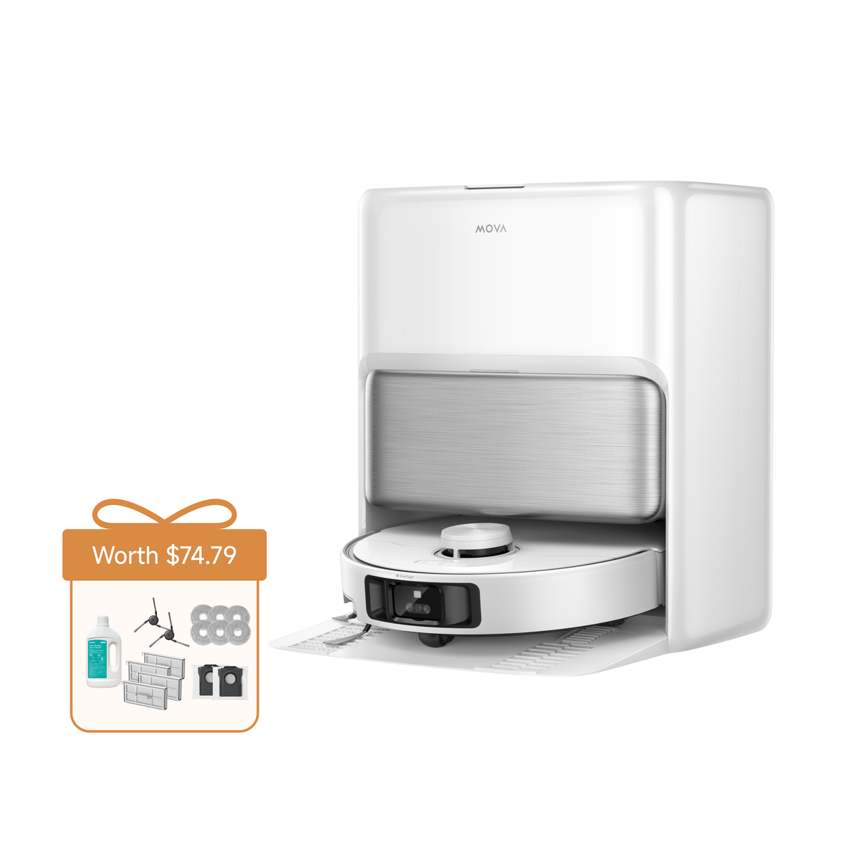 MOVA P70 Pro Ultra White + Floor Cleaner + Cleaning Kit + Dust Box Filter