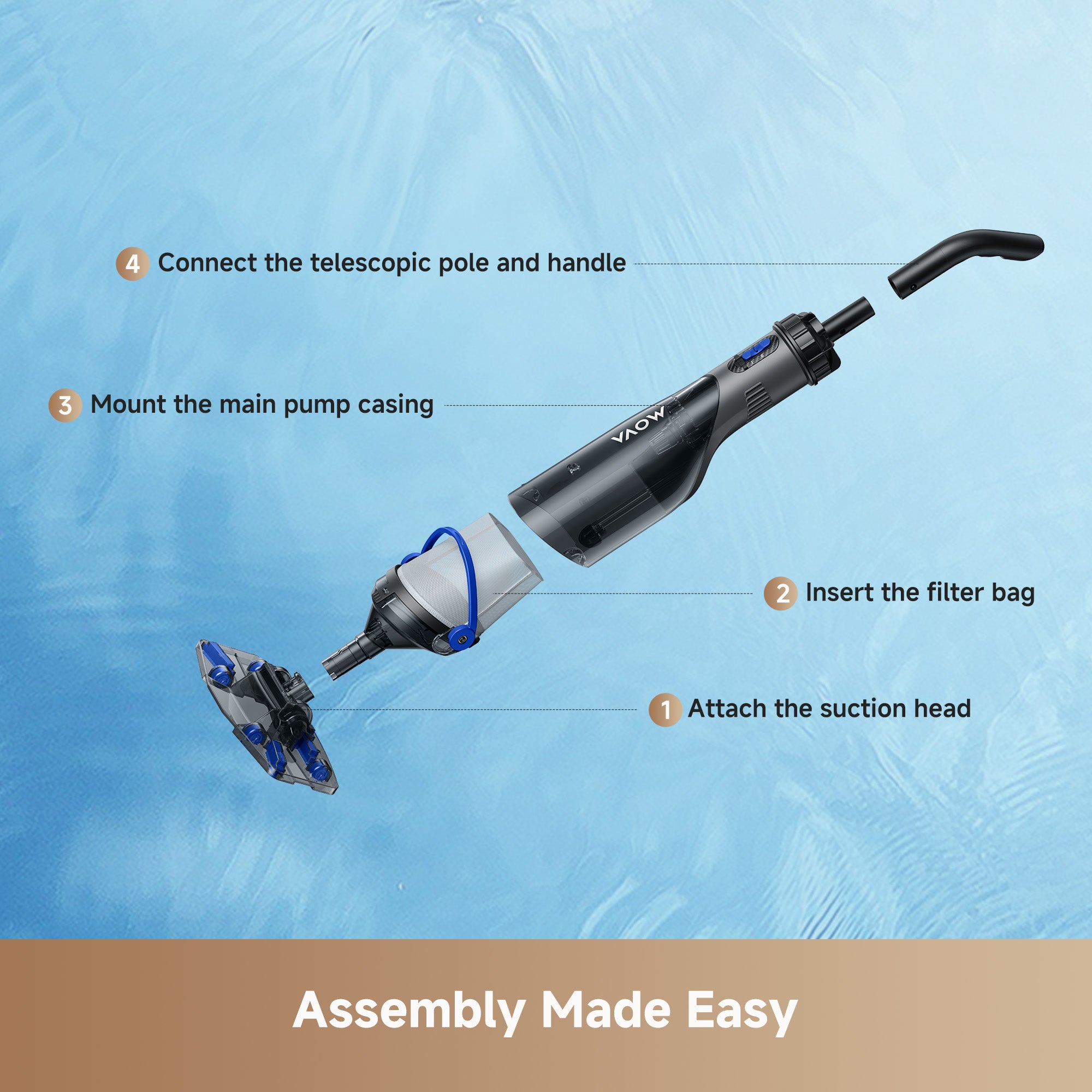 MOVA Handler V10 Cordless Handheld Pool Vacuum | MOVA US