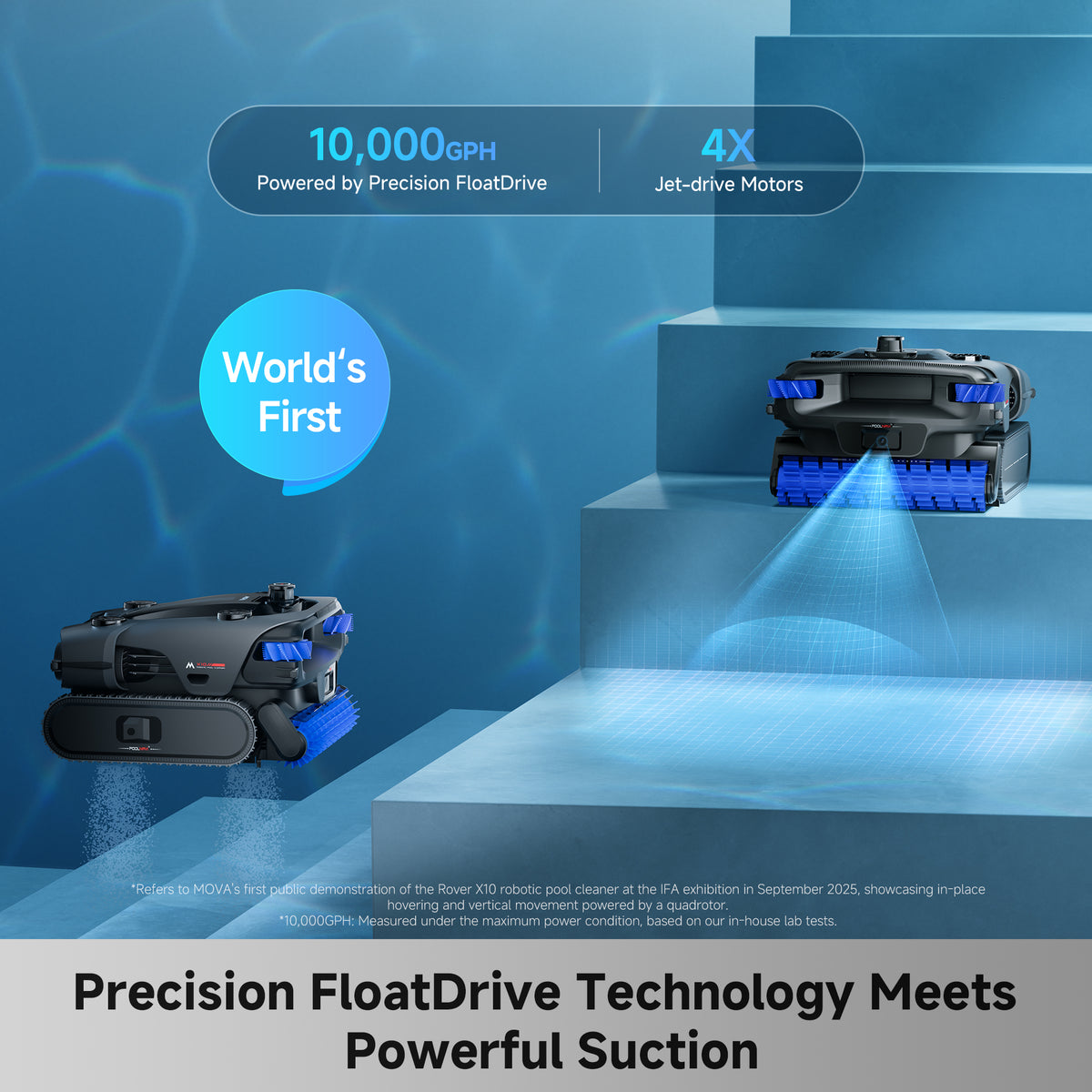 MOVA Rover X10 Cordless Robotic Pool Cleaner | MOVA US