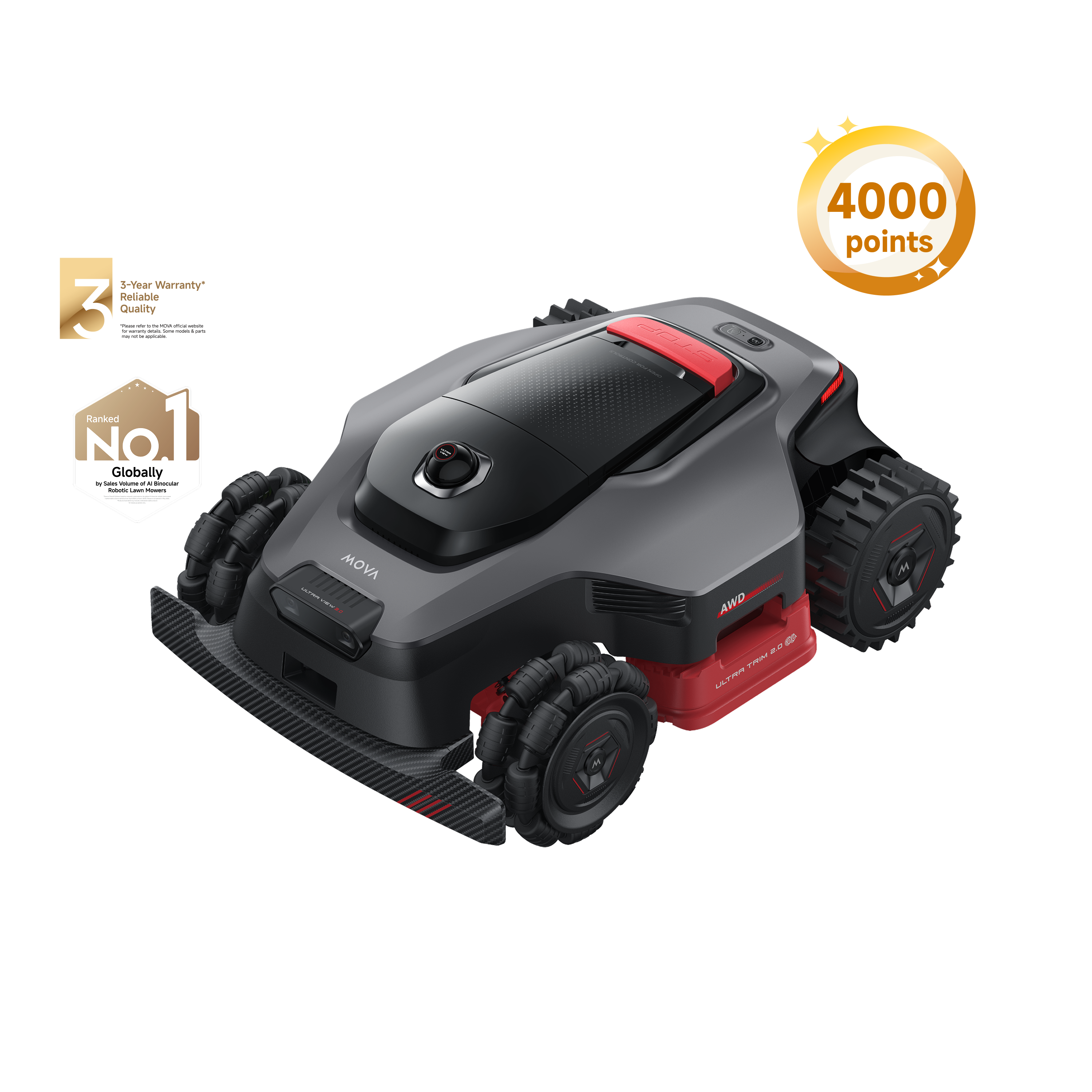 Saisonstart MOVA Lidax Ultra 2000 AWD Robotic Lawn Mower | 0.5 Acre
