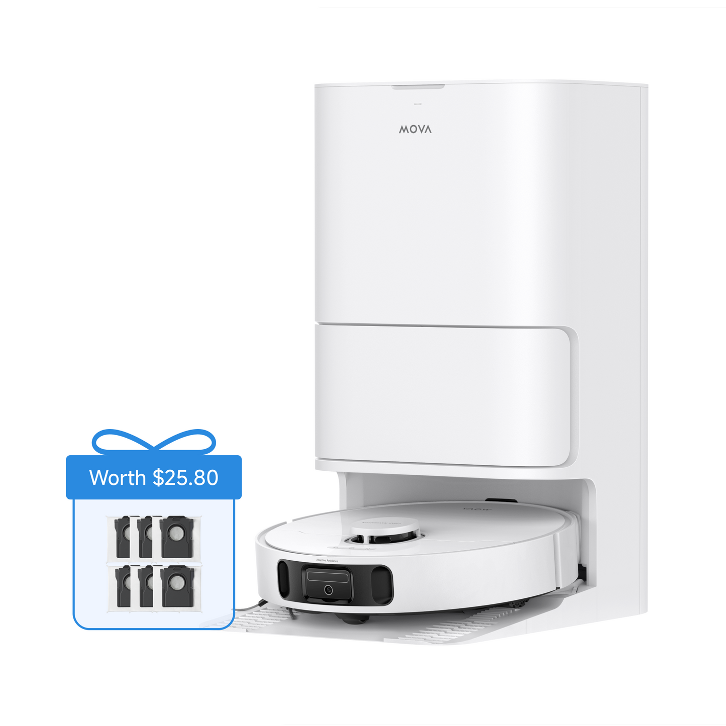 MOVA E40 Ultra Robot Vacuum and 3 Dust Collection Bags Pack