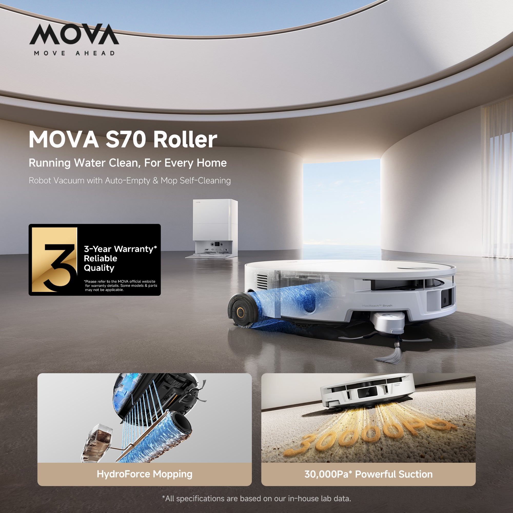 MOVA S70 Roller Robot Vacuum