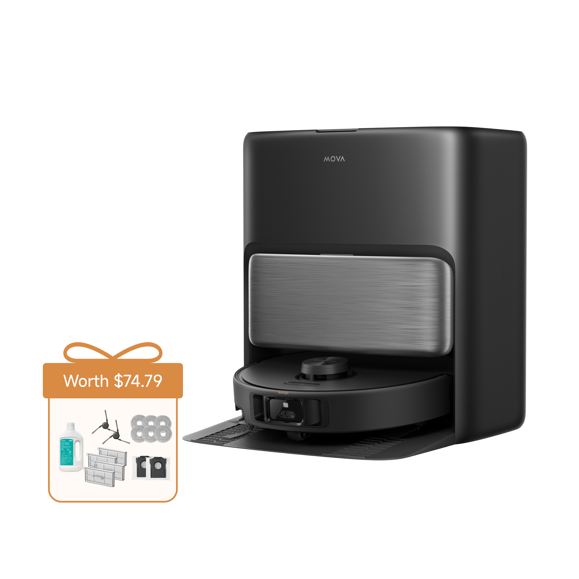 MOVA P70 Pro Ultra Black + Floor Cleaner + Cleaning Kit + Dust Box Filter