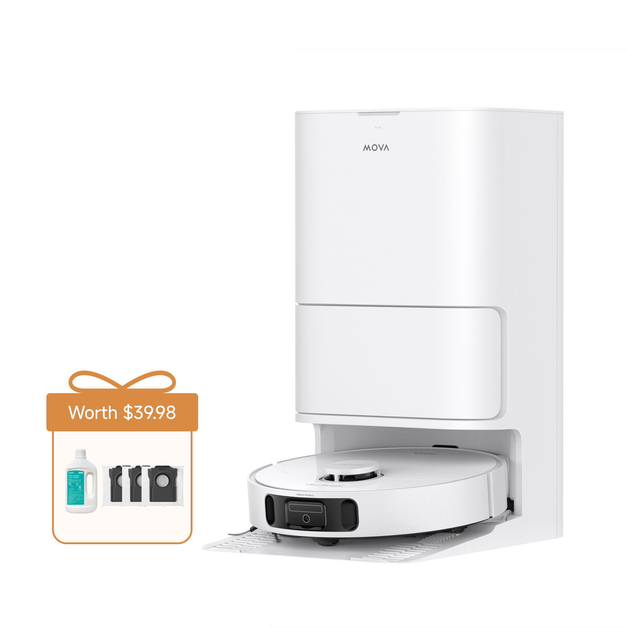 MOVA E40 Ultra + Floor Cleaner + Dust Collection Bag