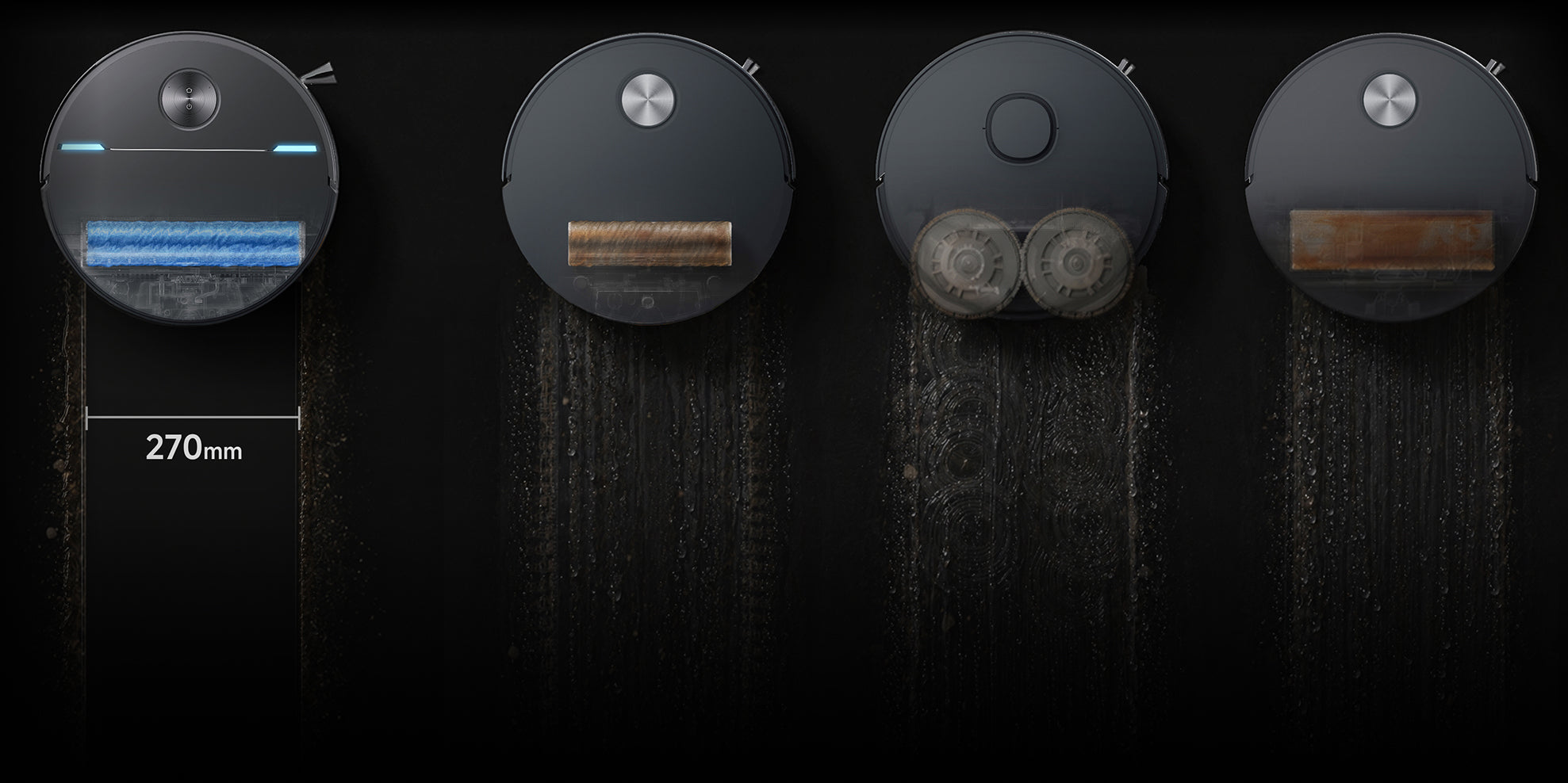 MOVA Z70 Ultra Roller Complete Robot Vacuum Wider Coverage. One-Pass Purity.